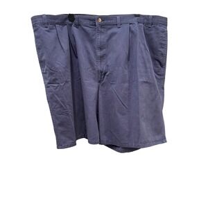Duck Head Mens Pleated Chino Shorts Navy Blue 100% Cotton Size 50 D20379